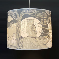 Large Grey Owl Lampshade SECOND (lamp)