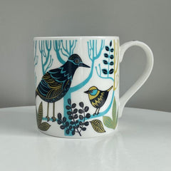 Lush Designs Dawn Chorus bird print mug