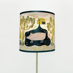 Lush Designs farm design lampshade with large pig