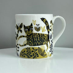 china mug with cat print