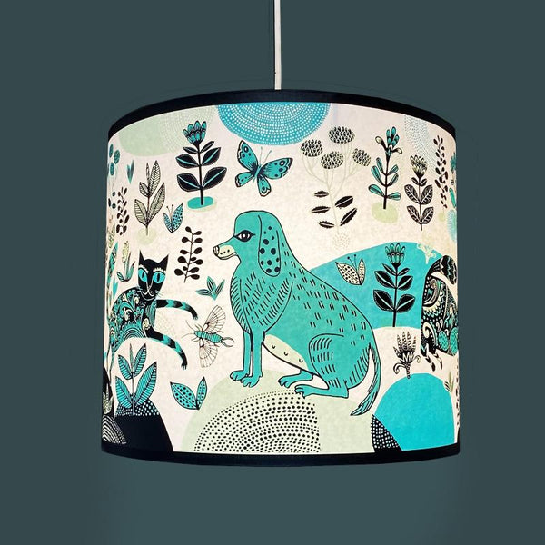 Playful Pets lampshade turquoise SECOND