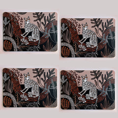 Set of 4 Seated Ocelot Table Mats (Seconds)