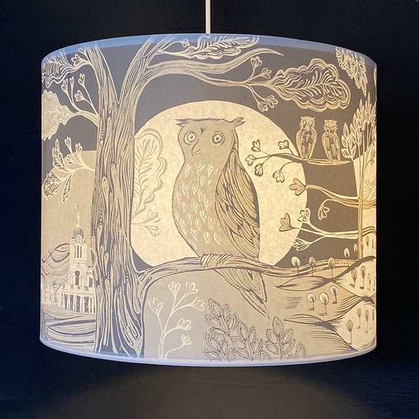 Grey Owl Lampshade SECOND Pendant