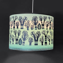 Winter Trees Lampshade Spearmint SECOND