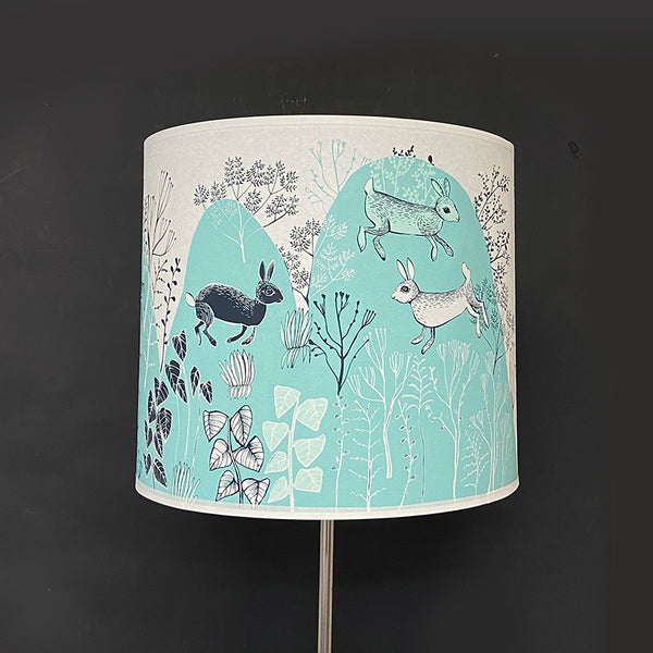 Rabbit lampshade teal SECOND lamp